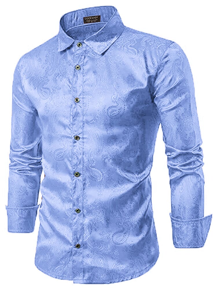 Floral Printed Long Sleeve Dress Shirt (US Only)