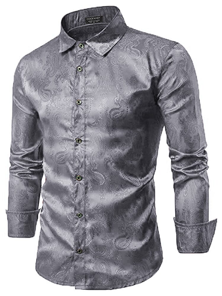 Floral Printed Long Sleeve Dress Shirt (US Only)