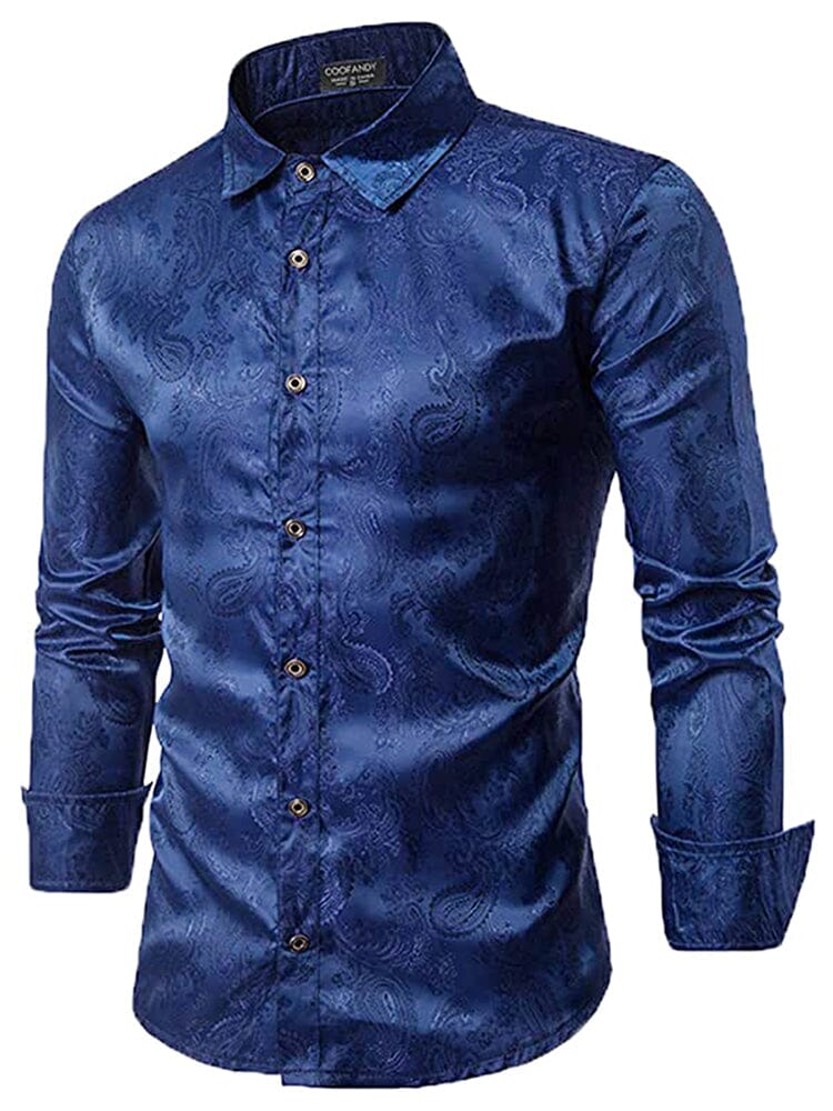 Floral Printed Long Sleeve Dress Shirt (US Only)