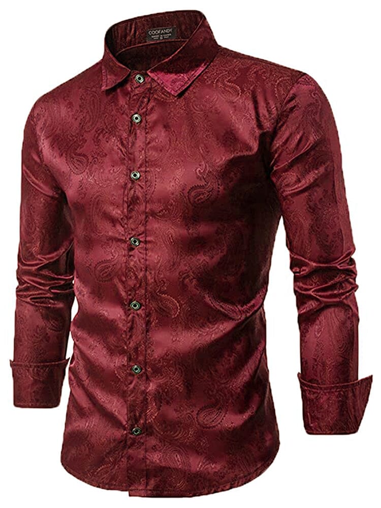 Floral Printed Long Sleeve Dress Shirt (US Only)