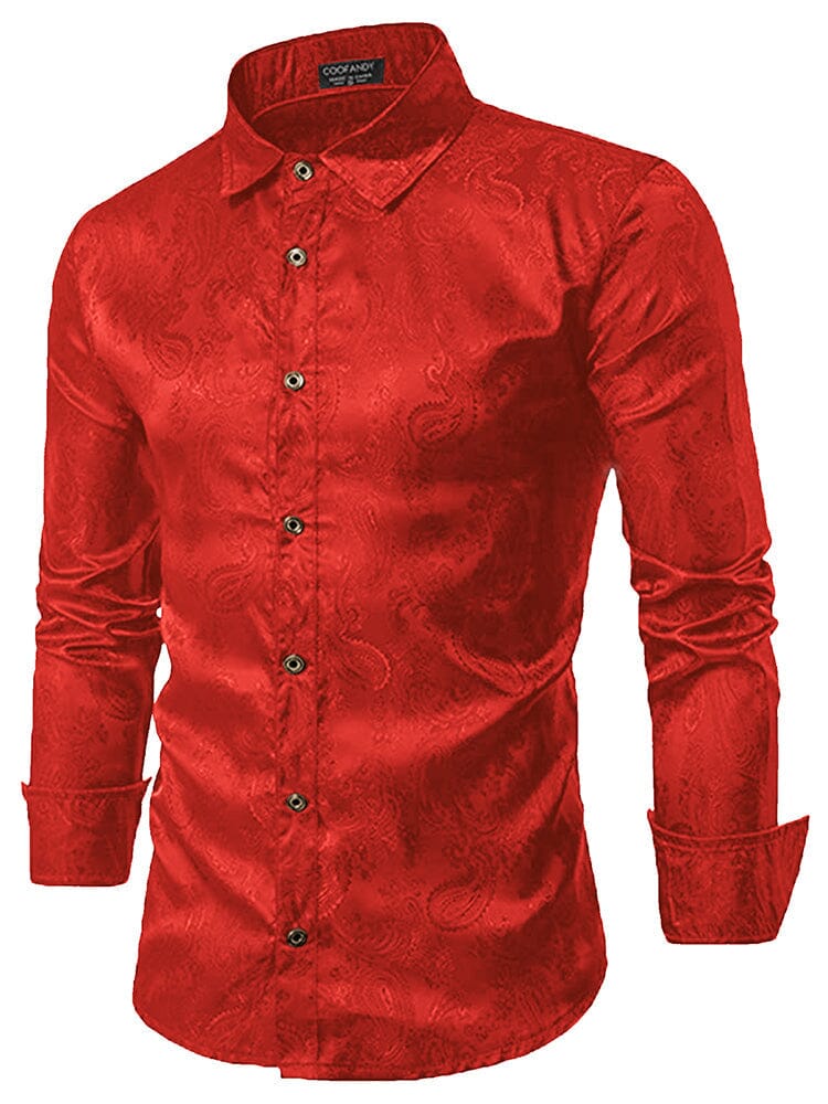 Floral Printed Long Sleeve Dress Shirt (US Only)