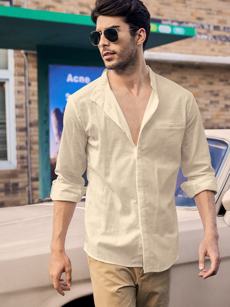 Breathable Button Up Linen Shirt (US Only)