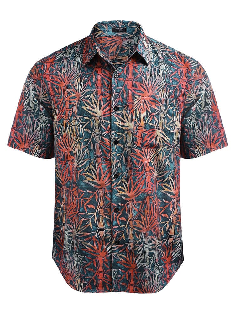 Hawaiian Tropical Button Down Vintage Floral Shirt (US Only)