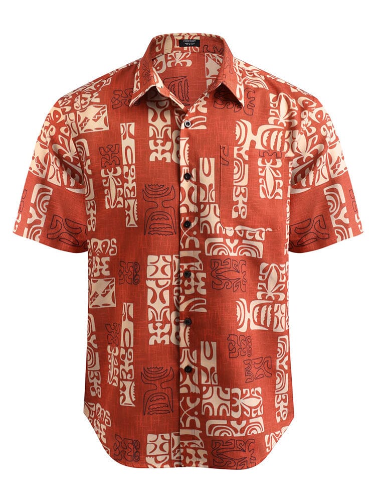 Hawaiian Tropical Button Down Vintage Floral Shirt (US Only)